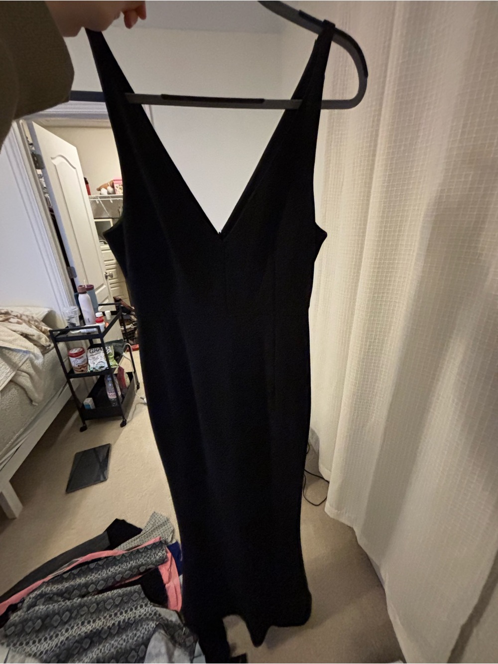 Lulu's Black V-Neck Maxi Dress